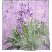 Paarse Irises Shower Curtain Douchegordijn (Voorkant)