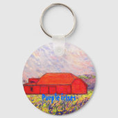 Paarse Irises Sleutelhanger (Voorkant)