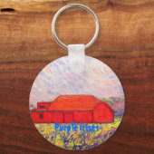 Paarse Irises Sleutelhanger (Voorkant)