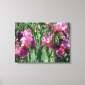 Paarse Irises Spring Floral Canvas Afdruk (Voorkant)