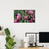 Paarse Irises Spring Floral Poster (Thuiskantoor)