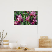 Paarse Irises Spring Floral Poster (Keuken)