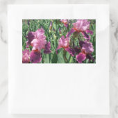 Paarse Irises Spring Floral Rechthoekige Sticker (Tas)