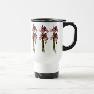 Paarse Irises Travel Mugs - White Reisbeker
