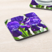 Paarse Irises Vloer Bier Onderzetter (Linkerzijde)