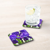 Paarse Irises Vloer Bier Onderzetter (Rechterzijde)
