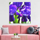 Paarse Irises Vloer Canvas Afdruk (Insitu (Woonkamer))