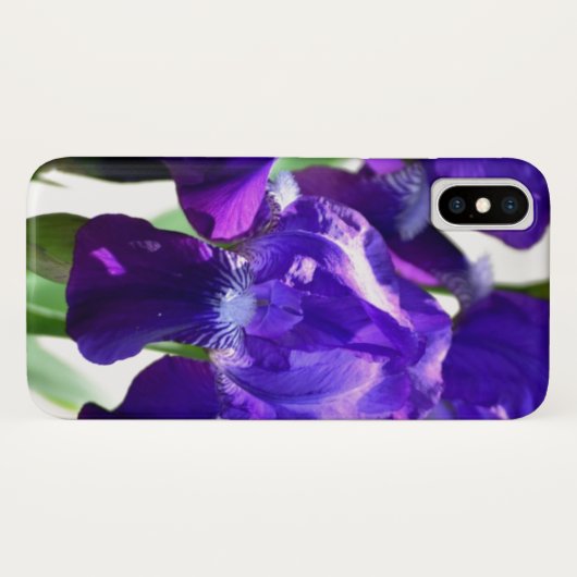 Paarse Irises Vloer Case-Mate iPhone Case (Achterkant (horizontaal))