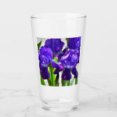Paarse Irises Vloer Glas (Voorkant)