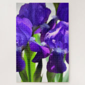 Paarse Irises Vloer Legpuzzel (Verticaal)