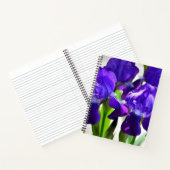 Paarse Irises Vloer Notitieboek (Binnen)