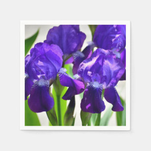 Paarse Irises Vloer Servet