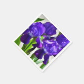 Paarse Irises Vloer Servet (Hoek)