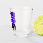 Paarse Irises Vloer Shot Glas (Rechts)