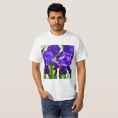 Paarse Irises Vloer T-shirt (Voorkant volledig)