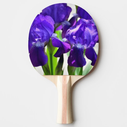Paarse Irises Vloer Tafeltennisbatje (Voorkant)