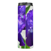 Paarse Irises Vloer Thermosbeker (Achterkant)