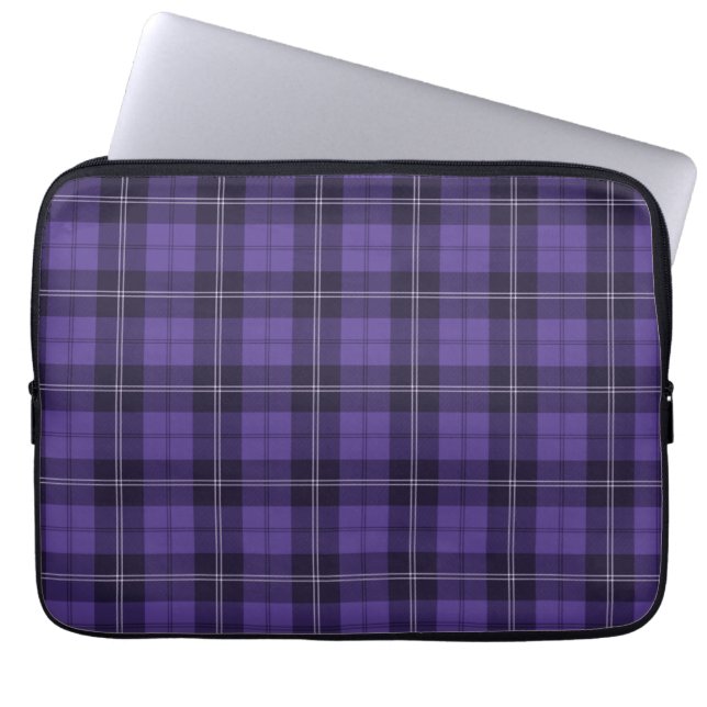 Paarse Irish Plaid Laptop Sleeve (Voorkant)