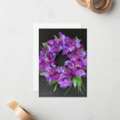 Paarse iriskrans notitiekaartje (Voorkant / Achterkant in situ)