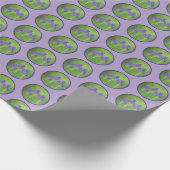 Paarse irisschildering - Oorspronkelijke blowerend Cadeaupapier (Hoek)