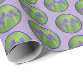 Paarse irisschildering - Oorspronkelijke blowerend Cadeaupapier (Rol Hoek)