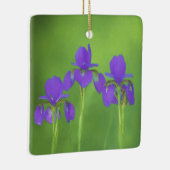 Paarse irisschildering - Oorspronkelijke blowerend Keramisch Ornament (Rechts)