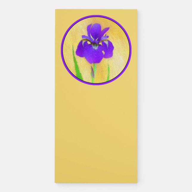 Paarse irisschildering - Oorspronkelijke blowerend Magnetisch Notitieblok (Voorkant)