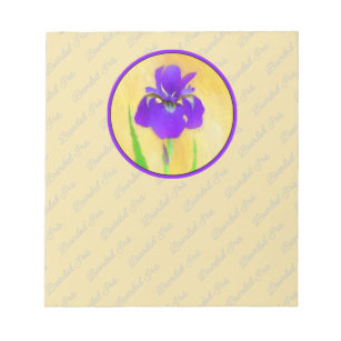Paarse irisschildering - Oorspronkelijke blowerend Notitieblok