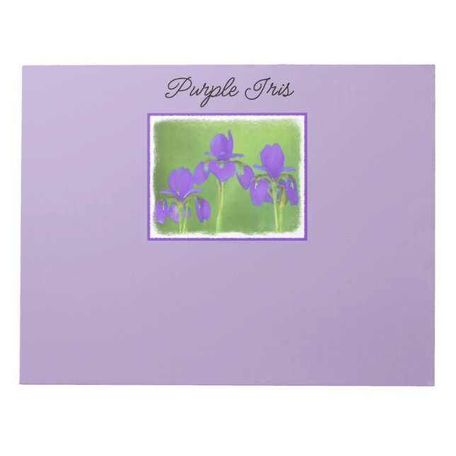 Paarse irisschildering - Oorspronkelijke blowerend Notitieblok (Voorkant)