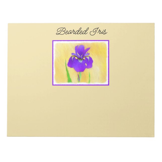 Paarse irisschildering - Oorspronkelijke blowerend Notitieblok (Voorkant)