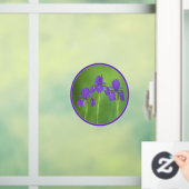 Paarse irisschildering - Oorspronkelijke blowerend Raamsticker (Huis)