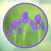 Paarse irisschildering - Oorspronkelijke blowerend Raamsticker (Vel 3)