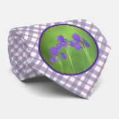 Paarse irisschildering - Oorspronkelijke blowerend Stropdas (Opgerold)