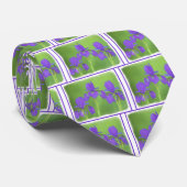 Paarse irisschildering - Oorspronkelijke blowerend Stropdas (Opgerold)