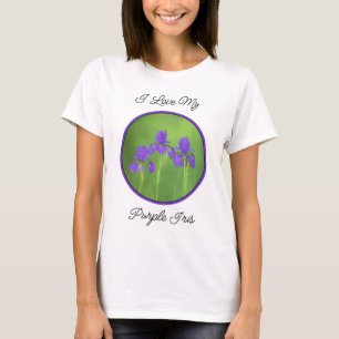 Paarse irisschildering - Oorspronkelijke blowerend T-shirt