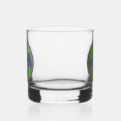 Paarse irisschildering - Oorspronkelijke blowerend Whisky Glas (Links)