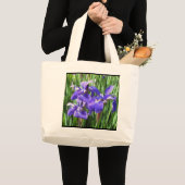Paarse Irisse Canvas tas (Voorkant (product))
