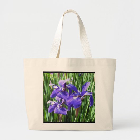 Paarse Irisse Canvas tas (Voorkant)
