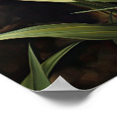 Paarse irissen bloemenkunst print Poster (Hoek)