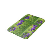 Paarse Irissen Botanische Bloemkunst Badmat (Gekanteld)