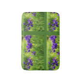 Paarse Irissen Botanische Bloemkunst Badmat (Voorkant Verticaal)