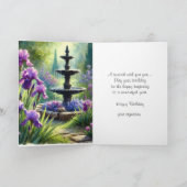 Paarse Irissen Gelukkige Verjaardag Groet of Lente Feestdagen Kaart (Binnen)