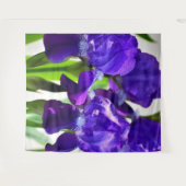 Paarse Irissen Iris Bloem Wandkleed (Voorkant (horizontaal))