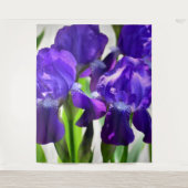 Paarse Irissen Iris Bloem Wandkleed (Voorkant)