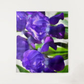 Paarse Irissen Iris Bloem Wandkleed (Voorkant)