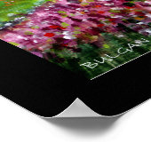 PAARSE IRISVELDEN IN GROEN TOSCAANS LANDSCHAP POSTER (Hoek)