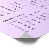 Paarse iriswandkalender poster (Hoek)