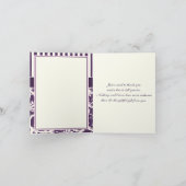 Paarse, Ivoor, Roze Damask Dank u Kaart II (Binnen)