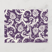 Paarse, Ivoor, Roze Streep Damast Tafelnummer (Achterkant)