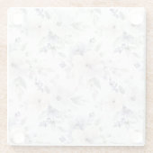 Paarse ivoren lavendelbloemen Glazen Onderzetter (Achterkant)